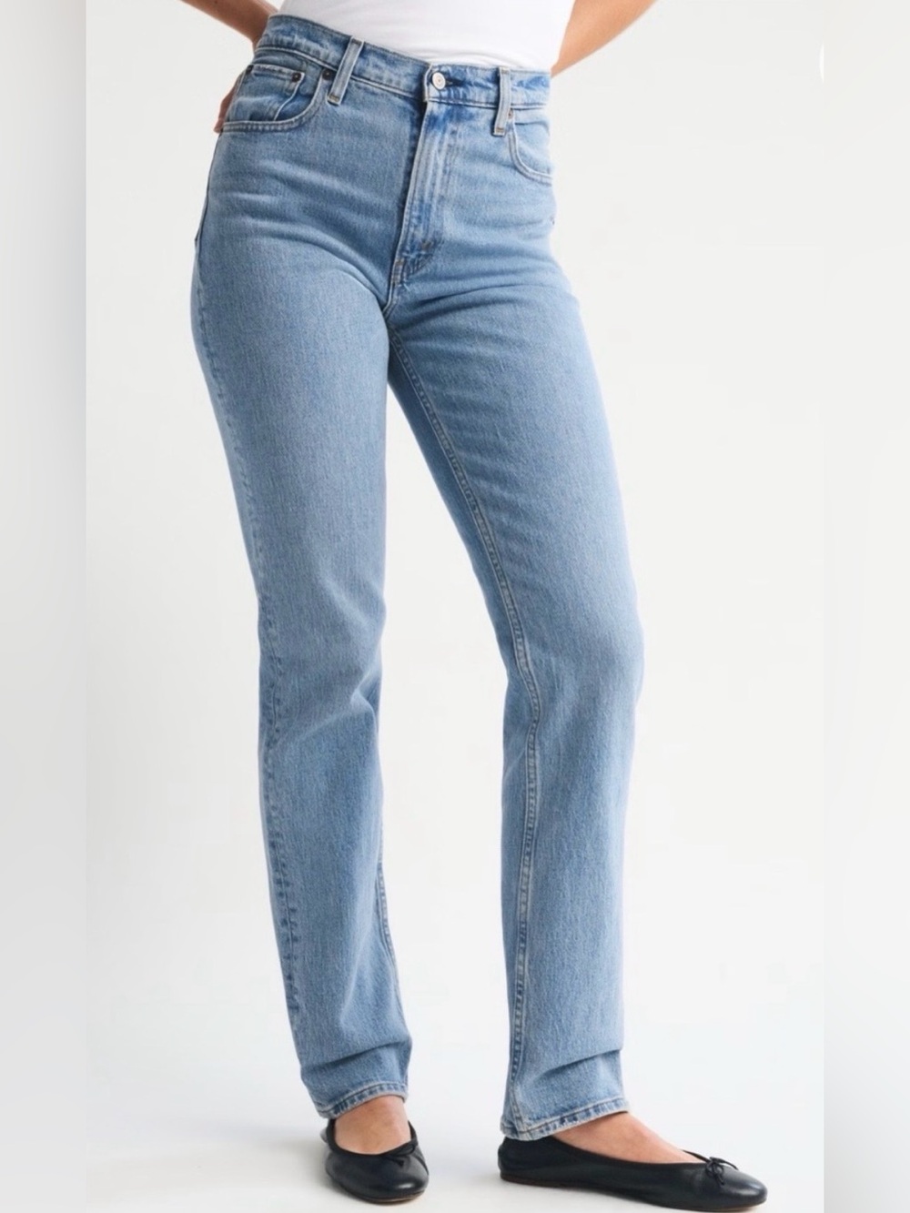 Abercrombie & Fitch Light Wash Straight Leg Jeans